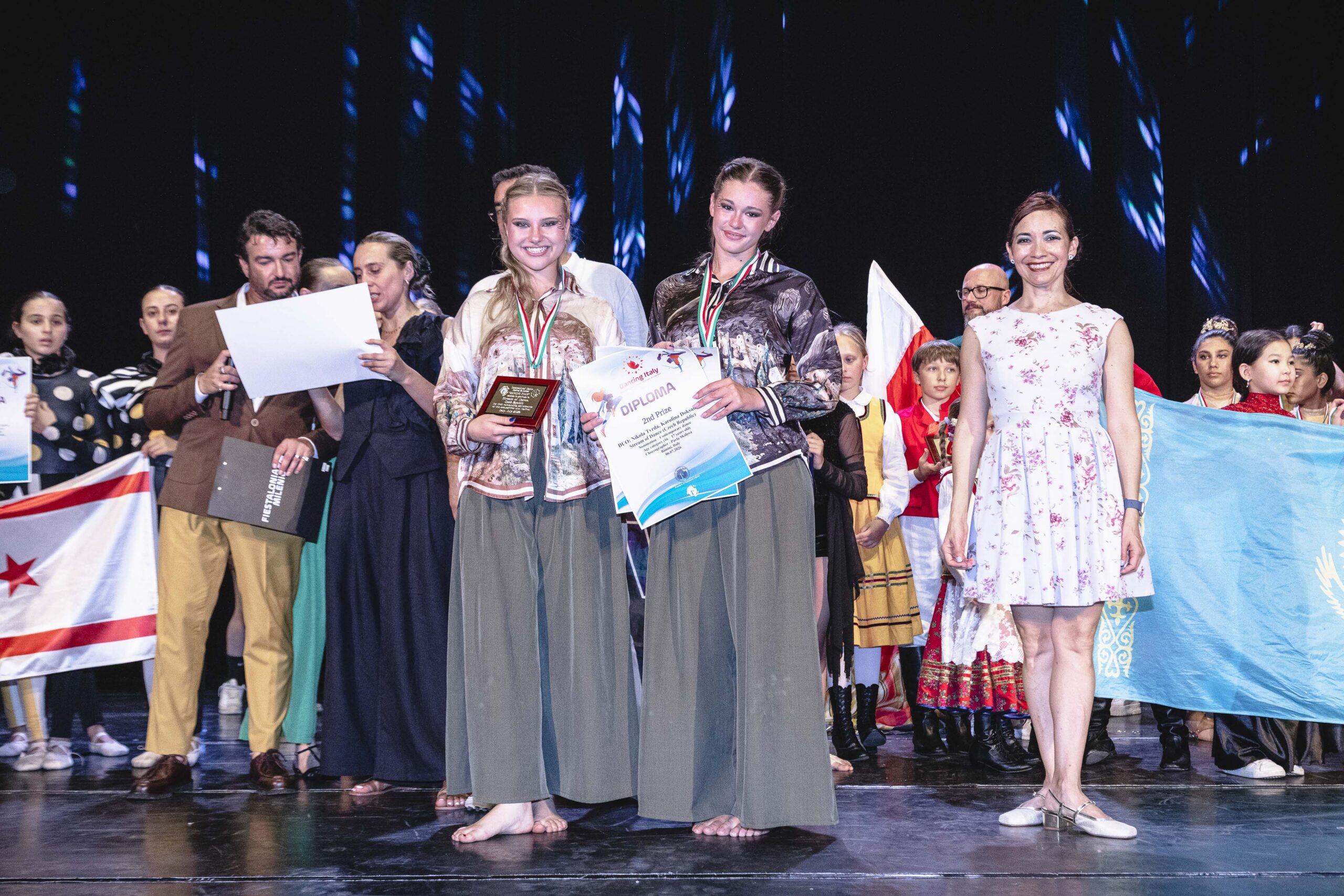 Stream of Dance participants receiving an award at Dancing Italy, archive July 2026. Photo: Mattia Celli.